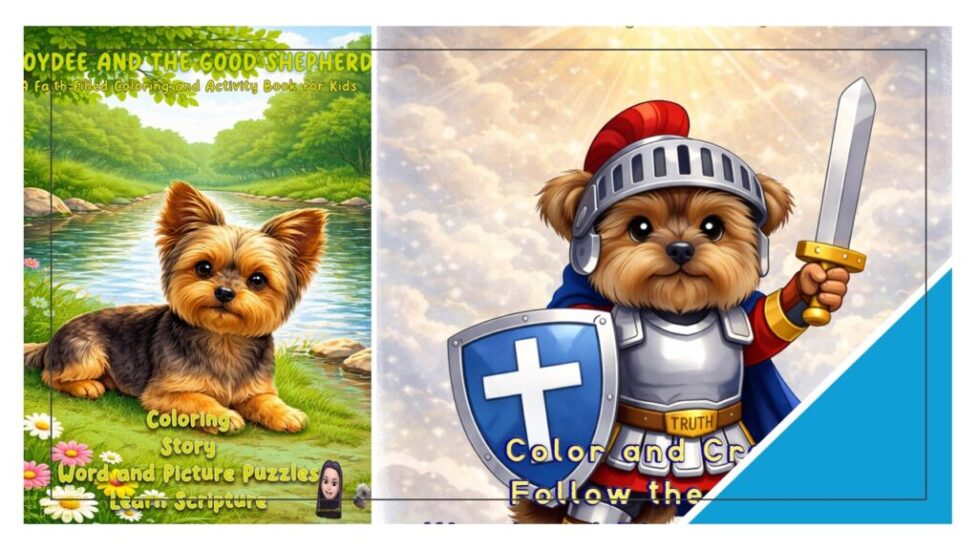 Boydee the Yorkie teaching kids Bible stories and Christian activities with Mrs. Erica