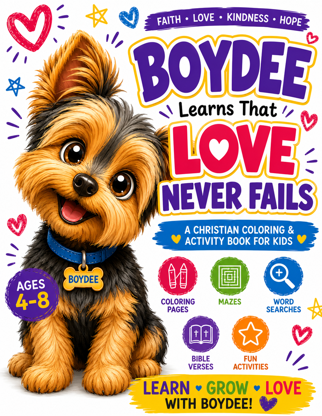 Boydee Learns that Love Never Fails Coloring Book Cover